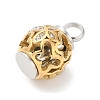 304 Stainless Steel Rhinestone Urn Ashes Pendants LS-STAS-Q327-01-2
