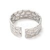 Non-Tarnish 304 Stainless Steel Cuff Wide Band Finger Rings LS-RJEW-L107-011P-3