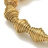 Ion Plating(IP) Adjustable 304 Stainless Steel Bicone Spring Wire Bracelets BJEW-H617-09G-2