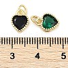 Real 18K Gold Plated Brass Inlaid Cubic Zirconia Charms ZIRC-L100-074G-3