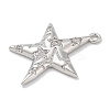 Rack Plating Brass Micro Pave Cubic Zirconia Pendants KK-L224-015P-2