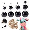 144 Sets 12 Style Plastic & Resin Doll Eyes DOLL-PH0001-45-1