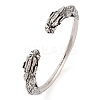 Tibetan Style Alloy Cuff Bangles BJEW-P337-03AS-1