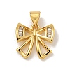 Rack Plating Brass Micro Pave Cubic Zirconia Charms KK-C074-65G-1