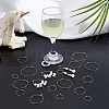 MAYJOYDIY US 120Pcs 12 Style 316 Surgical Stainless Steel Wine Glass Charms Rings STAS-MA0001-11-5