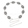 1pc Tibetan Style Alloy Flower Links Chains Belts for Women AJEW-HS0001-08-1