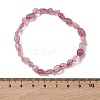 Natural Strawberry Quartz Beads Stretch Bracelets for Women BJEW-Z158-02D-02-5
