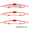 3Pcs Plastic Beads Braided Bead Bracelets CF6831-2-2