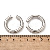 202 Stainless Steel Polishing Hoop Earrings EJEW-M106-02P-07-5