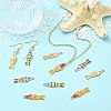 40Pcs 5 Colors Alloy Enamel Pendants ENAM-CJ0007-46-6