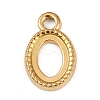 304 Stainless Steel Pendant Cabochon Settings STAS-B092-01G-1