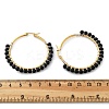 Beaded Hoop Earrings EJEW-JE03830-04-5