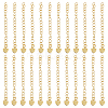 40Pcs Rack Plating Brass Curb Chain Extender KK-DC0004-26-1