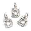 Brass Micro Pave Grade AAA Cubic Zirconia Charms LS-ZIRC-P067-11P-D-NR-1