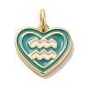 Real 18K Gold Plated Brass Enamel Pendants KK-M273-06A-G-1