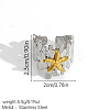 Ocean 304 Stainless Steel Cuff Open Rings FS-WG68FEB-06-1