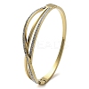 Ion Plating(IP) 304 Stainless Steel Polymer Clay Rhinestone Hinged Bangles for Women LS-BJEW-A011-16G-4
