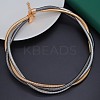Alloy Wrap Round Snake Chain 3-Strand Choker Necklaces for Women Men NJEW-C090-02MC-1