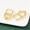 Heart Brass Micro Pave Clear Cubic Zirconia Hoop Earrings EJEW-D348-06G-5