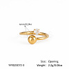 304 Stainless Steel Open Cuff Rings for Women DM3839-7-1