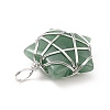 Natural Green Aventurine Pendants G-D458-07P-04-RS-3