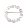 Hollow Leaf Ring Brass Brooches for Women JEWB-Z032-01P-1