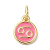 Real 18K Gold Plated Brass Enamel Charms KK-L216-001G-B04-1