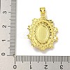 Virgin Mary Theme Rack Plating Brass Micro Pave Cubic Zirconia Pendants KK-C074-23G-02-3
