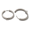 Tarnish Resistant 201 Stainless Steel Huggie Hoop Earrings Findings STAS-A167-01Q-P-2