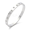 304 Stainless Steel Cubic Zirconia Himged Bangles for Women BJEW-F506-01P-2