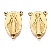 Ion Plating(IP) 201 Stainless Steel Rosary Center Connector Charms STAS-T064-46G-2