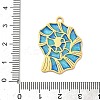 Ocean Theme 304 Stainless Steel Enamel Pendants STAS-G373-01B-01-3