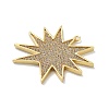 Rack Plating Brass Micro Pave Clear Cubic Zirconia Pendants KK-G515-32G-2