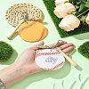 Baseball Acrylic & Wood Pendant Decorations HJEW-YW00012-01-5