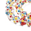 Bumpy Transparent Glass Beads Strands LAMP-F032-03B-3