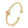 Brass Twist Knot Open Cuff Rings RJEW-K254-03G-1