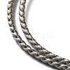 Polyester Cord Braided Necklace Makings MAK-L043-03G-23-2