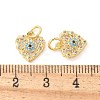 Brass Micro Pave Cubic Zirconia Charms KK-U056-34G-3
