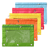 5Pcs 5 Colors Oxford Cloth with Alloy Pen Cases for 3-Ring Binder AJEW-CP0007-99B-1
