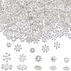 500Pcs 5 Styles Alloy Daisy Spacer Beads FIND-SP0002-22B-1