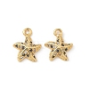 Brass Micro Pave Cubic Zirconia Charms KK-C099-01B-G-1