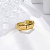 304 Stainless Steel Open Cuff Rings for Women RJEW-M019-32G-1