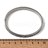 304 Stainless Steel Black Enamel Zebra Skin Print Hinged Cuff Bangles for Women SA-CBAC920-03P-5