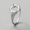 Adjustable Brass Solitaire Ring Settings FIND-WH0120-63B-1