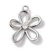 Brass Micro Pave Clear Cubic Zirconia Pendants KK-U013-02P-1