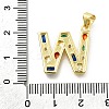 Brass Micro Pave Clear Cubic Zirconia Pendants KK-G521-01G-W-01-3