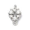 Brass Micro Pave Clear Cubic Zirconia Connector Charms LS-KK-Z094-08P-01-1
