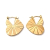 Ion Plating(IP) 304 Stainless Steel Heart Hoop Earrings for Women EJEW-K243-07G-1
