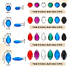 96Pcs 24 Styles Oval Teardrop Horse Eye Sew on Rhinestone ACRT-PH0001-15-2