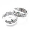 Brass Micro Pave Clear Cubic Zirconia Cuff Rings RJEW-S045-021P-NR-2